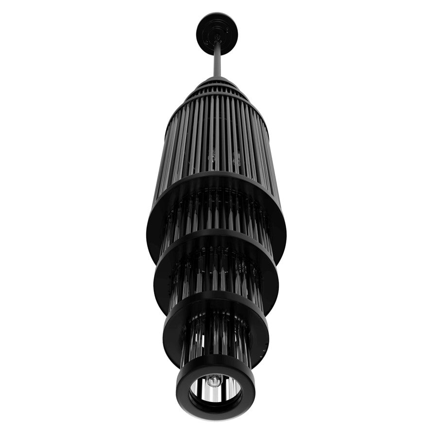 Avenue Lighting Waldorf 13 Light 38" Pendant, Polished Gunmetal