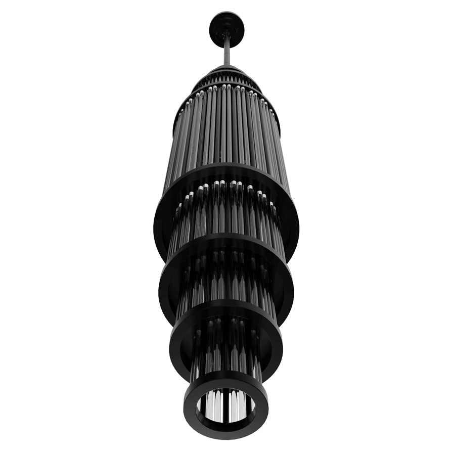 Avenue Lighting Waldorf 17 Light 50" Pendant, Polished Gunmetal