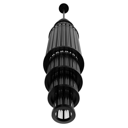 Avenue Lighting Waldorf 17 Light 50" Pendant, Polished Gunmetal