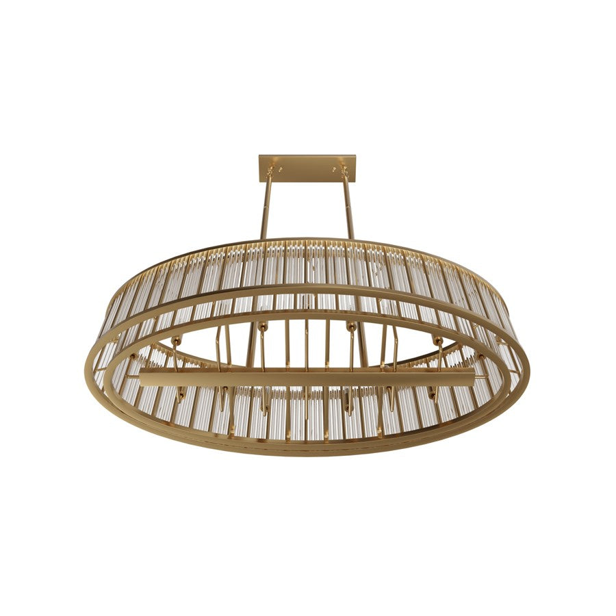 Avenue Lighting Waldorf 16 Light 16" Chandelier, Aged Brass