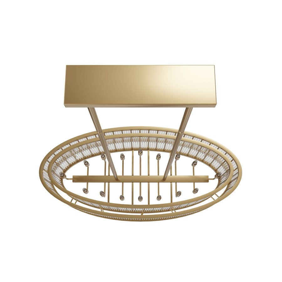 Avenue Lighting Waldorf 16 Light 16" Chandelier, Aged Brass