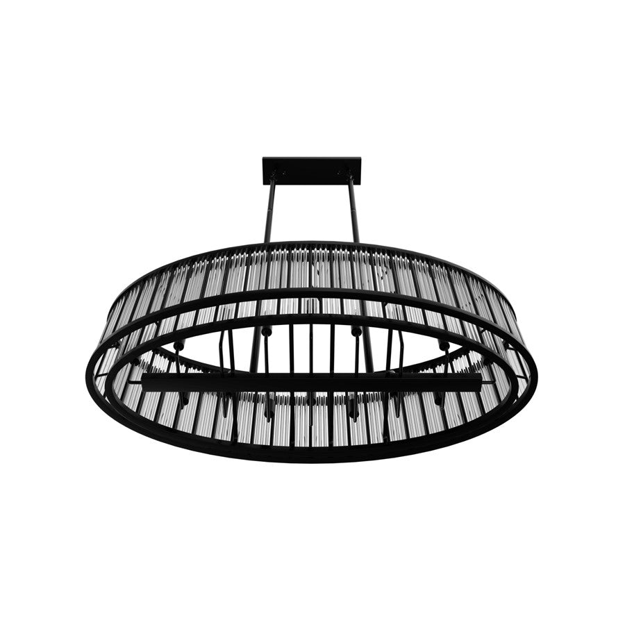 Avenue Lighting Waldorf 16 Light 16" Chandelier, Polished Gunmetal