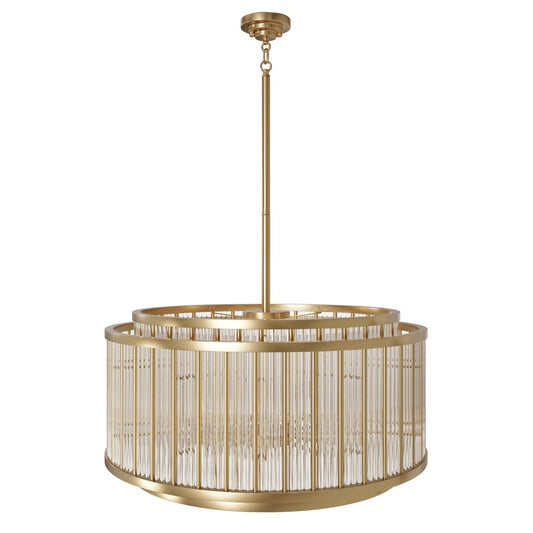 Avenue Lighting Waldorf 12 Light 16" Chandelier, Aged Brass