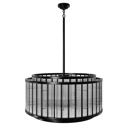 Avenue Lighting Waldorf 12 Light 16" Chandelier, Polished Gunmetal
