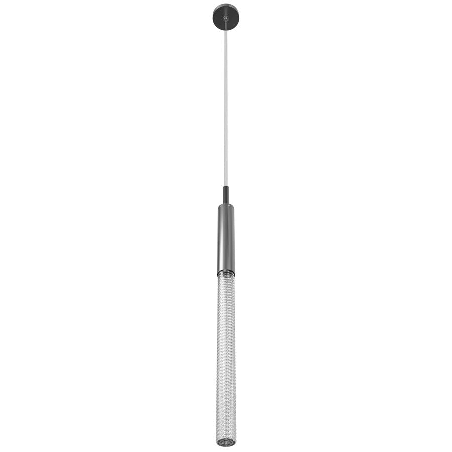 Avenue Lighting Main St. 1Lt 108" Studded Glass Pendant, Nickel