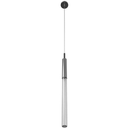 Avenue Lighting Main St. 1Lt 108" Studded Glass Pendant, Nickel