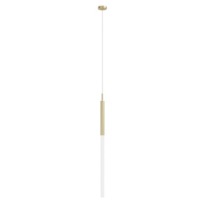 Avenue Lighting Main St. 1Lt 108" Frosted Glass Pendant, Brass