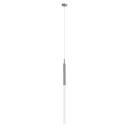 Avenue Lighting Main St. 1Lt 108" Frosted Glass Pendant, Nickel