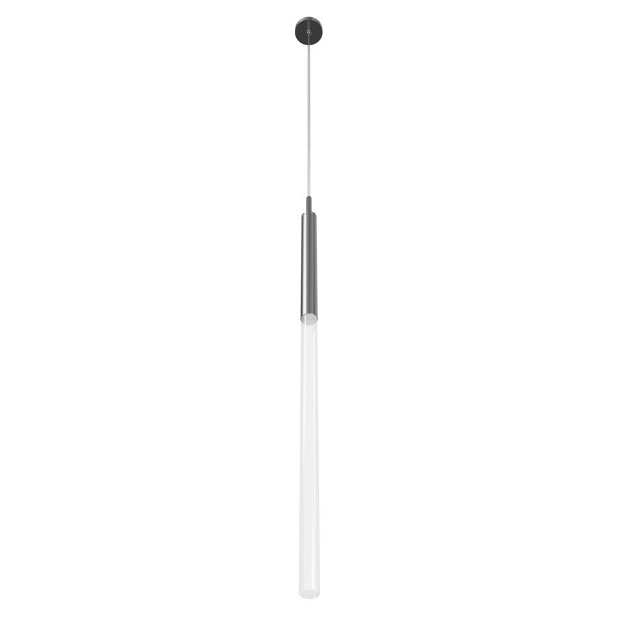 Avenue Lighting Main St. 1Lt 108" Frosted Glass Pendant, Nickel