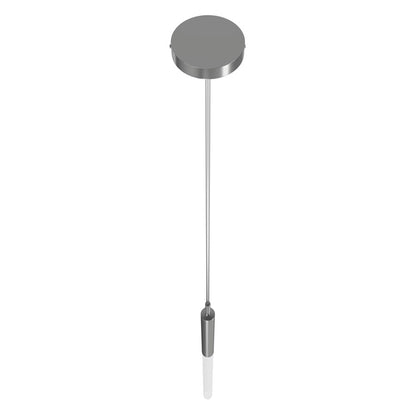 Avenue Lighting Main St. 1Lt 108" Frosted Glass Pendant, Nickel