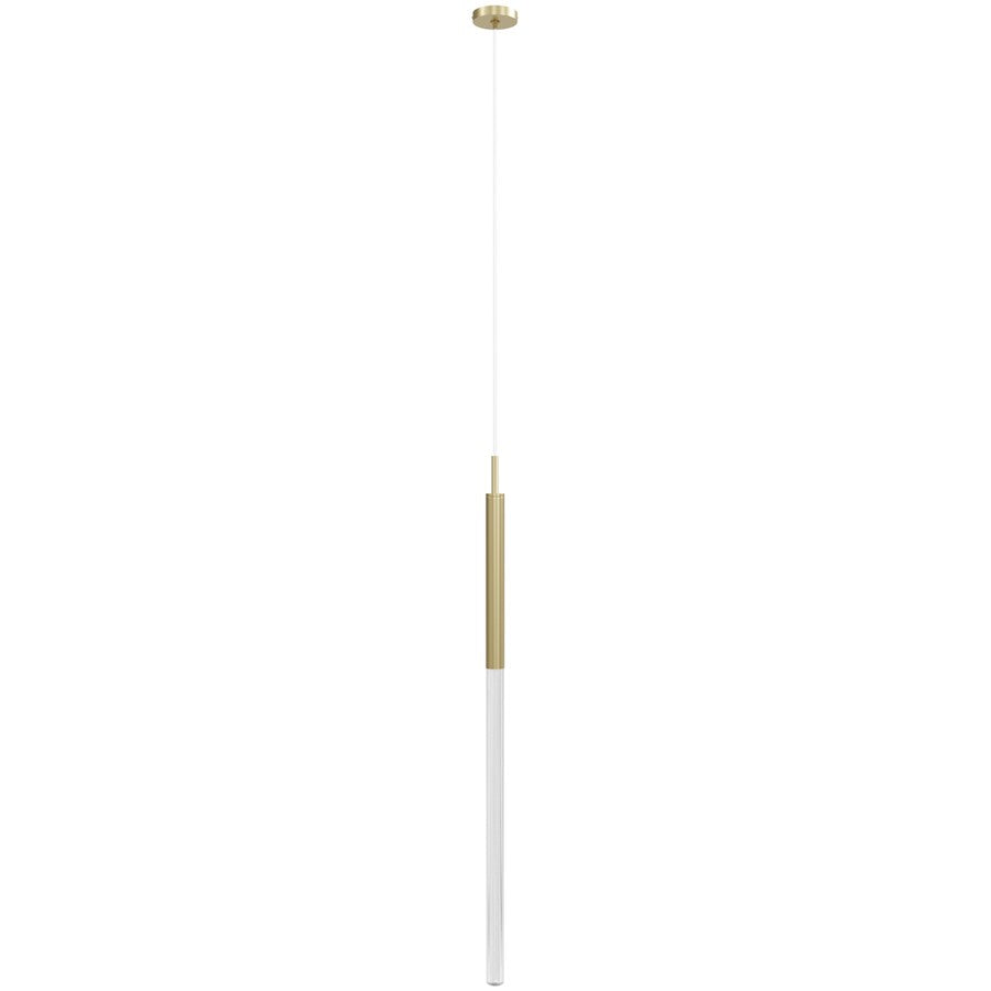 Avenue Lighting Main St. 1Lt 108" Snow Acyrlic Pendant, Brass