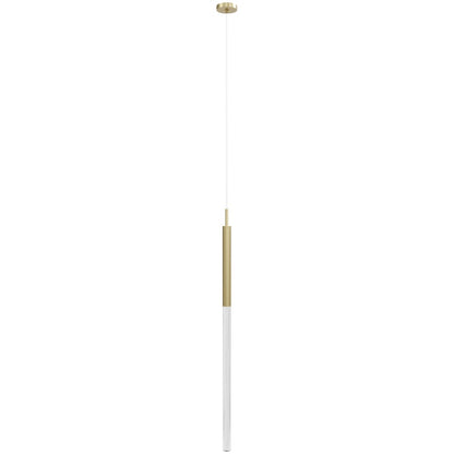 Avenue Lighting Main St. 1Lt 108" Snow Acyrlic Pendant, Brass