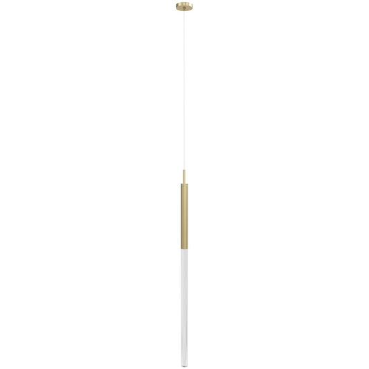 Avenue Lighting Main St. 1Lt 108" Snow Acyrlic Pendant, Brass