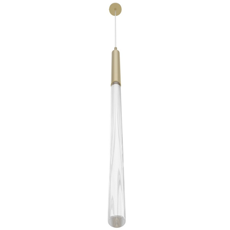 Avenue Lighting Main St. 1Lt 108" Snow Acyrlic Pendant, Brass