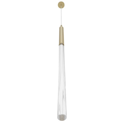 Avenue Lighting Main St. 1Lt 108" Snow Acyrlic Pendant, Brass