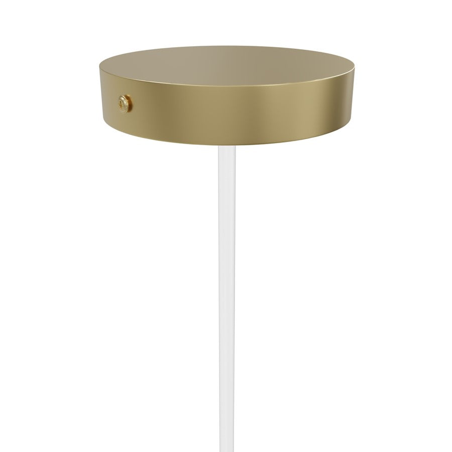 Avenue Lighting Main St. 1Lt 108" Snow Acyrlic Pendant, Brass