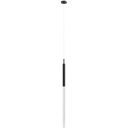 Avenue Lighting Main St. 1 Lt 108" Snow Acyrlic Pendant, Black