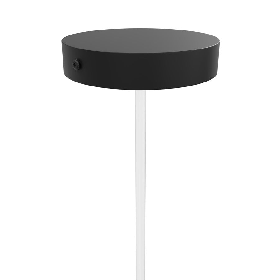 Avenue Lighting Main St. 1 Lt 108" Snow Acyrlic Pendant, Black