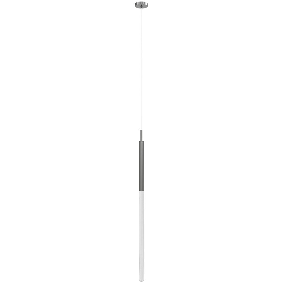 Avenue Lighting Main St. 1Lt 108" Snow Acyrlic Pendant, Nickel