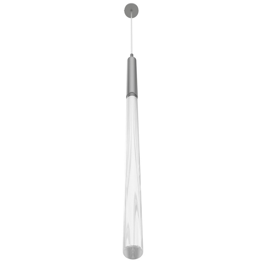 Avenue Lighting Main St. 1Lt 108" Snow Acyrlic Pendant, Nickel