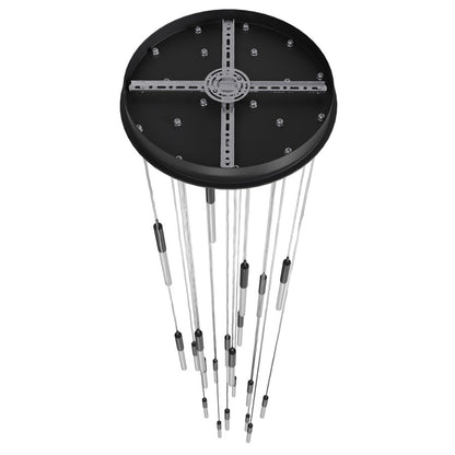 Avenue Lighting Main St. 21Lt 158" Studded Pendant, Black