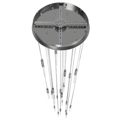 Avenue Lighting Main St. 21Lt 158" Frosted Glass Pendant, Nickel