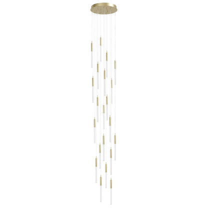 Avenue Lighting Main St. 21Lt 158" Snow Acyrlic Pendant, Brass