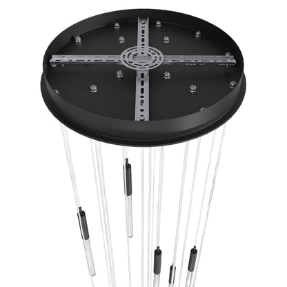 Avenue Lighting Main St. 21Lt 158" Snow Acyrlic Pendant, Black