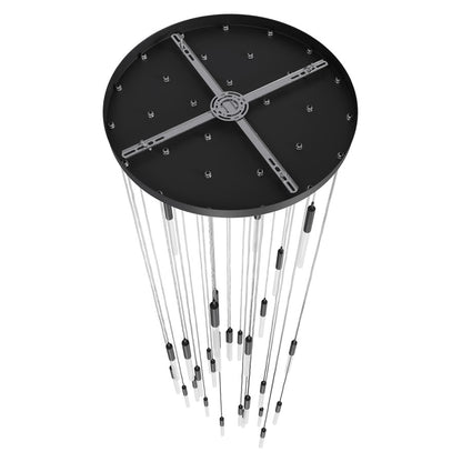 Avenue Lighting Main St. 31Lt 158" Frosted Pendant, Black