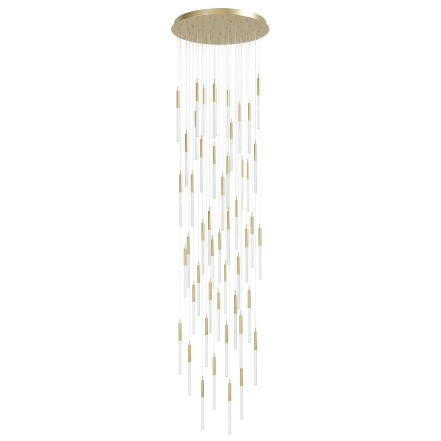 Avenue Lighting Main St. 51Lt 158" Snow Acyrlic Pendant, Brass