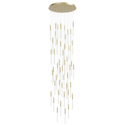Avenue Lighting Main St. 51Lt 158" Snow Acyrlic Pendant, Brass