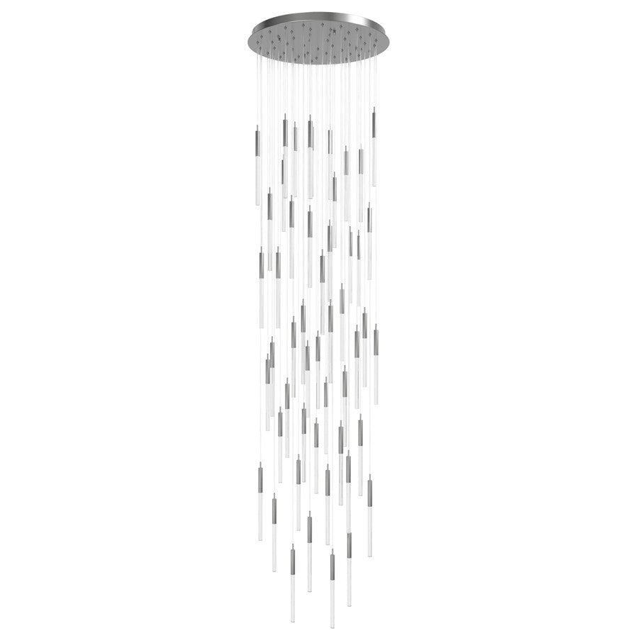 Avenue Lighting Main St. 51Lt 158" Snow Acyrlic Pendant, Nickel