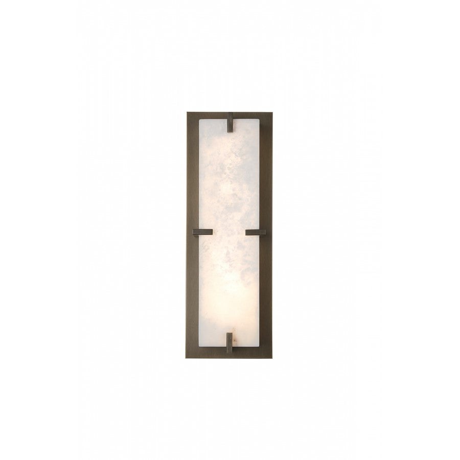 Avenue Lighting Sedona 1Lt 20" Wall Sconce, Alabaster/Brass/White