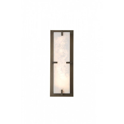 Avenue Lighting Sedona 1Lt 20" Wall Sconce, Alabaster/Brass/White