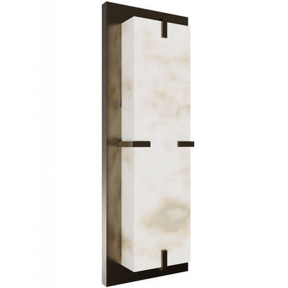 Avenue Lighting Sedona 1Lt 20" Wall Sconce, Alabaster/Brass/White