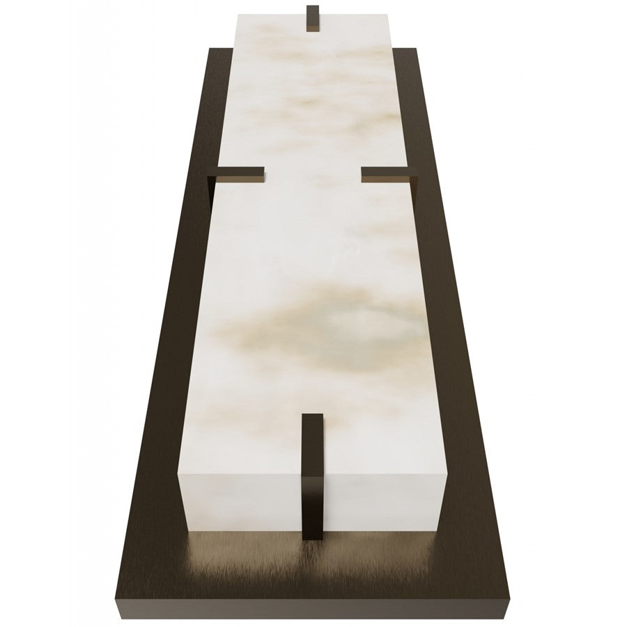 Avenue Lighting Sedona 1Lt 20" Wall Sconce, Alabaster/Brass/White