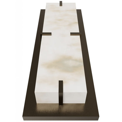 Avenue Lighting Sedona 1Lt 20" Wall Sconce, Alabaster/Brass/White