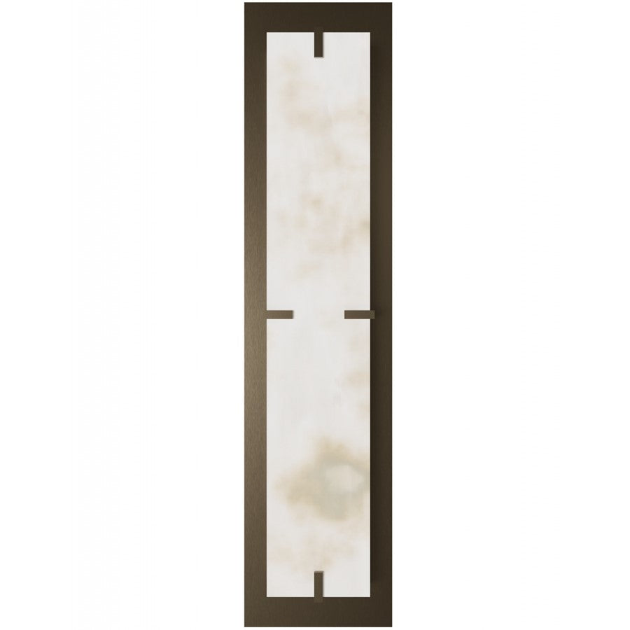 Avenue Lighting Sedona 2Lt 28" Wall Sconce, Alabaster/Brass/White