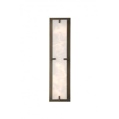 Avenue Lighting Sedona 2Lt 28" Wall Sconce, Alabaster/Brass/White