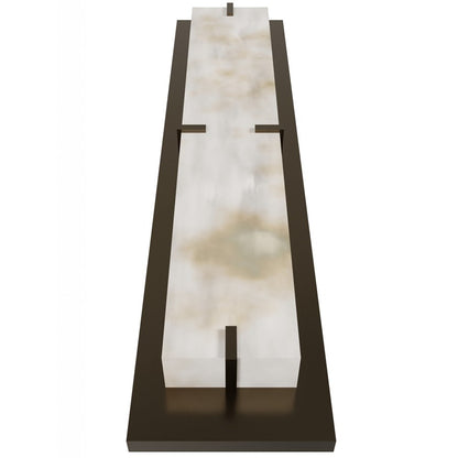 Avenue Lighting Sedona 2Lt 28" Wall Sconce, Alabaster/Brass/White