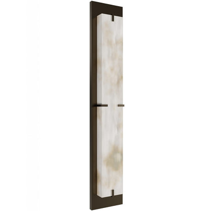 Avenue Lighting Sedona 2Lt 38" Wall Sconce, Alabaster/Brass/White
