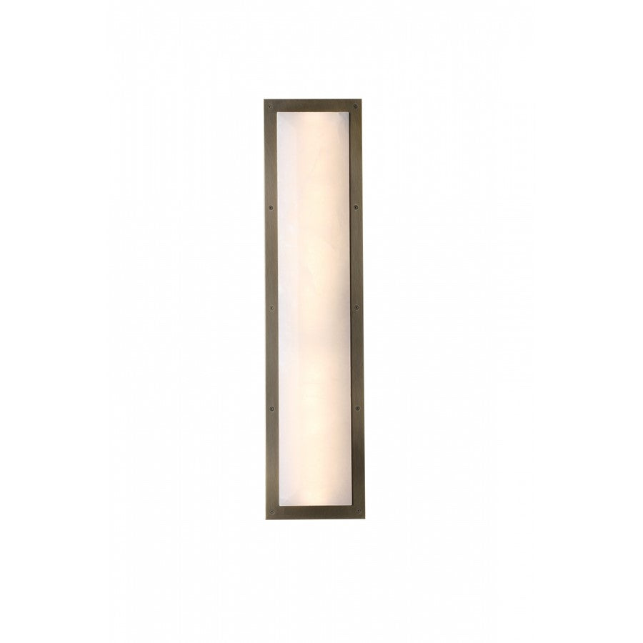 Avenue Lighting Sedona 1Lt 30" Wall Sconce, Alabaster/Brass/White