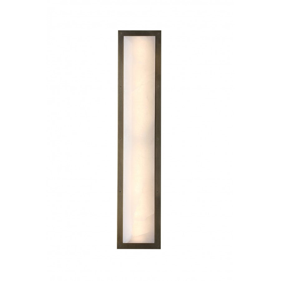 Avenue Lighting Sedona 2Lt 36" Wall Sconce, Alabaster/Brass/White
