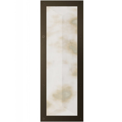 Avenue Lighting Sedona 1Lt 20" Beveled Sconce, Alabaster/Brass/White