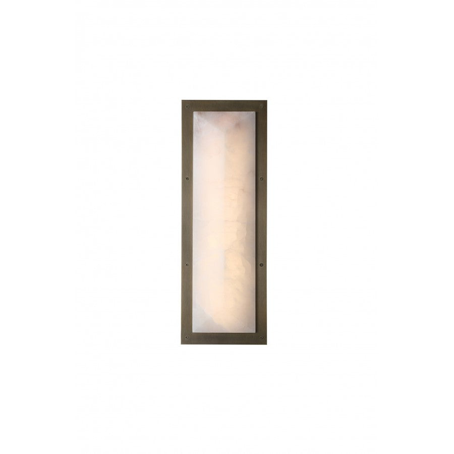Avenue Lighting Sedona 1Lt 20" Beveled Sconce, Alabaster/Brass/White