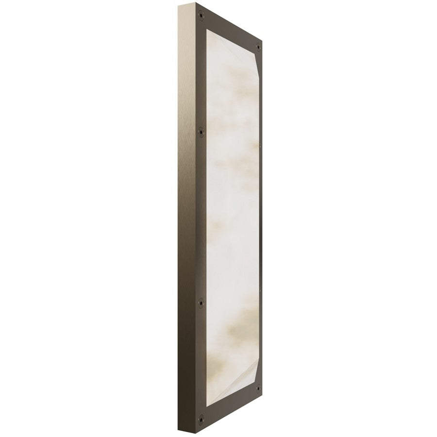 Avenue Lighting Sedona 1Lt 20" Beveled Sconce, Alabaster/Brass/White
