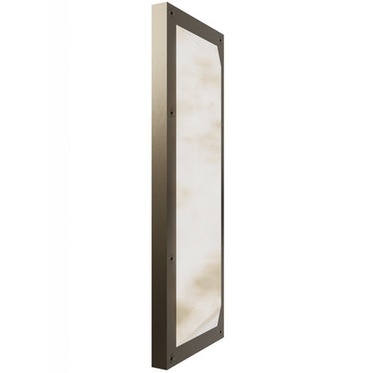 Avenue Lighting Sedona 1Lt 20" Beveled Sconce, Alabaster/Brass/White