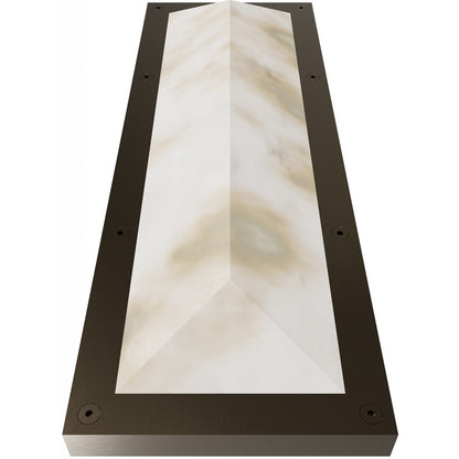 Avenue Lighting Sedona 1Lt 20" Beveled Sconce, Alabaster/Brass/White