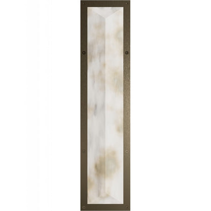 Avenue Lighting Sedona 1Lt 30" Beveled Sconce, Alabaster/Brass/White