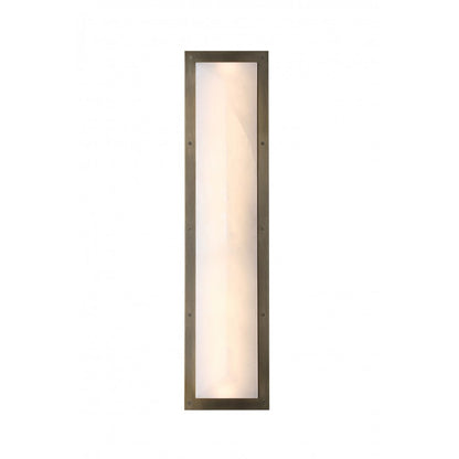 Avenue Lighting Sedona 1Lt 30" Beveled Sconce, Alabaster/Brass/White